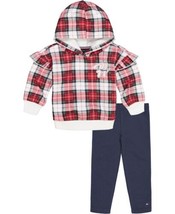Tommy Hilfiger Little Girls Signature Plaid Hoodie and Leggings, 2-Piece... - £22.60 GBP