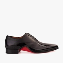 Vinci The Royal Hand Craft Black Patent Leather Plain Toe Oxford Men Shoe image 7
