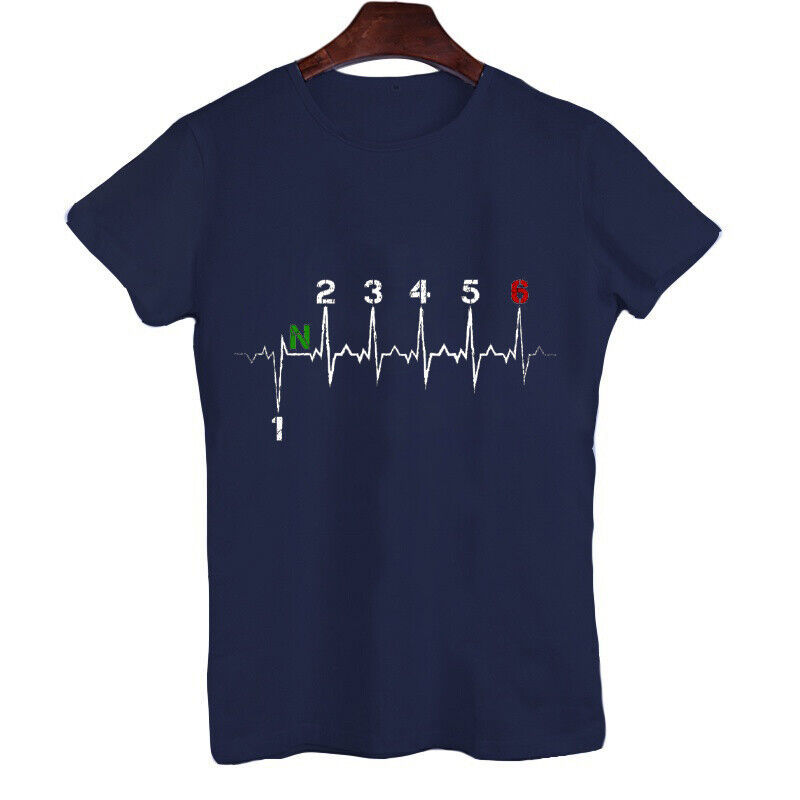 Motorcycle Gear Shift Heartbeat EKG t-shirt 15 different colors - $18.00