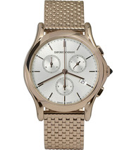 Emporio Armani ARS6009 Classic Chronograph Rose Gold Tone Watch SWISS - $430.07