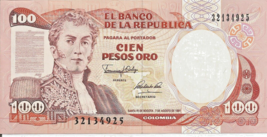 Colombia 100 PESOS ORO 1991 Villa De Levya UNC World Currency  # 2 - $5.93