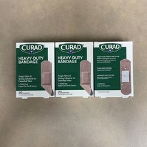 Curad HEAVY DUTY Fabric Bandages 1 in x 3.25 in 20ct  3 boxes - £11.70 GBP