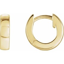 14k Yellow Gold 9.5 MM Huggie Earrings - £341.91 GBP