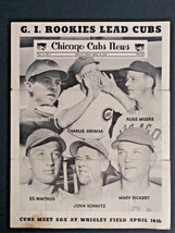 Chicago Cubs News April 1946 Baseball Team Newsletter Paper Mailer Vol 11, No. 1 - £7.89 GBP