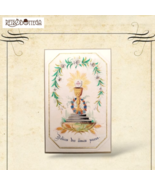 Antique French Holy Card Délices des Ãmes Pures Hand Painted on Antique ... - $1,886.15 MXN