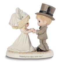 Precious Moments Happily Ever After with You Wedding Couple Porcelain Figurine - £71.93 GBP