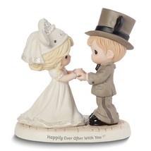 Precious Moments Happily Ever After with You Wedding Couple Porcelain Figurine - £72.10 GBP