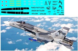  Plastic 1/144 Kit F/A-18 In VFA-204 &quot;River Rattlers&quot; Russian Arctic Blizzard - £12.78 GBP