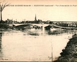 1919 Soissons France Overview of Pontneut Bridge Ruins After Bombing - $17.03
