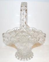 Stunning Hofbauer German Lead Etched Crystal Byrdes Bird 10&quot; Basket - £36.99 GBP