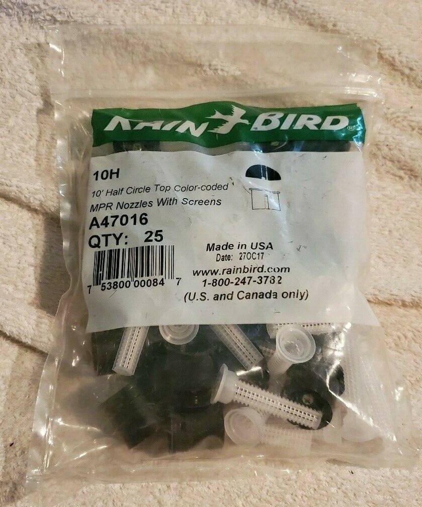 Rain Bird 10H A47016 MPR Sprinkler Nozzle - 10' Radius, Half Circle  Qty 25 - $22.00