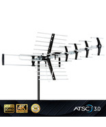 HDTV 1080P 4K Outdoor TV Antenna Amplified Digital 360 Rotate UHF VHF 200 Miles - $40.58
