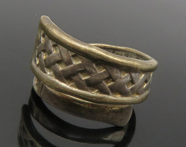 INTERNATIONAL 925 Sterling Silver - Vintage Two Tone Bypass Ring Sz 4 - RG15065 - £33.23 GBP