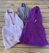 Twik Par Simons Women’s Lot Of 3 Hoodie Sweatshirt Size M Tan Pink Purpl... - $68.31