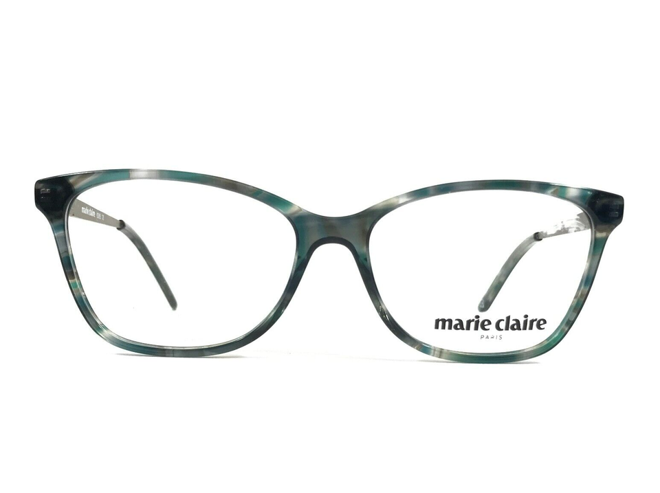 Marie Claire Eyeglasses Frames 6265 JADE Green Silver Cat Eye Crystals 5... - $74.24