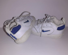 Vintage Baby Shoes - NIKE Trainer Tot 3 - Size 2.5c Blue &amp; White - $14.85