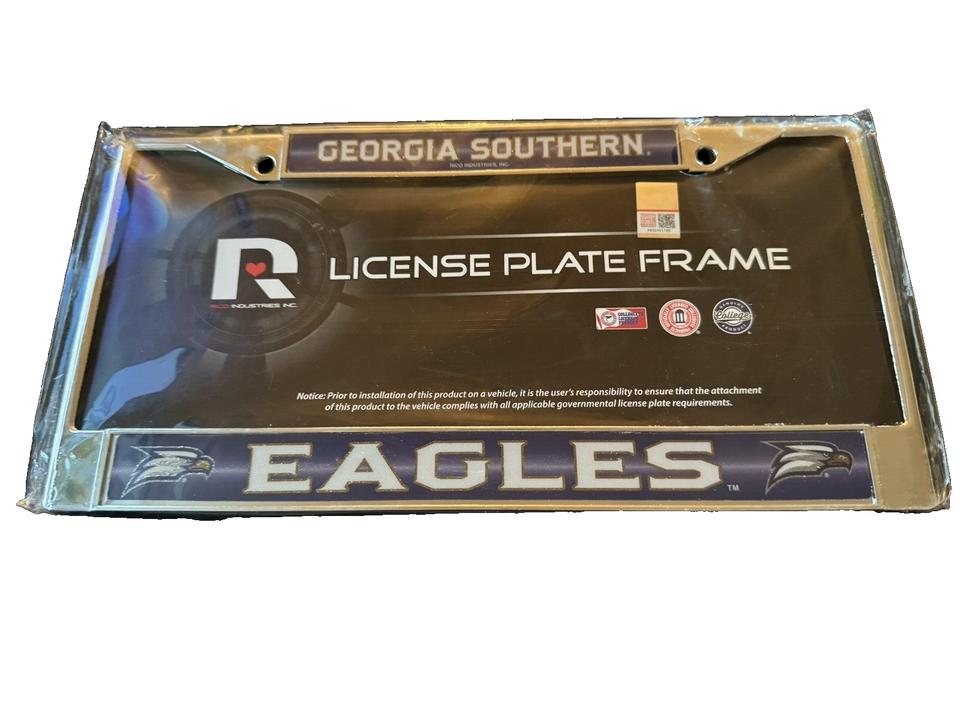 Rico Industries NCAA Bling Chrome License Plate Frame with Glitter Accen... - $2.96