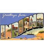 Postcard in-09 Greetings from Indiana Set of 5 - $16.36 CAD