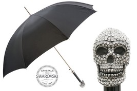 Pasotti Swarovski Skull Umbrella New - $425.00