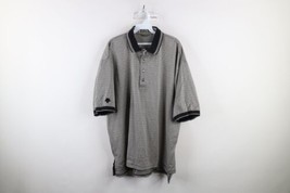Vintage 90s Streetwear Mens XL Faded Houndstooth Knit Collared Golf Polo Shirt - £38.62 GBP