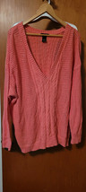 Ladies Lane Bryant Size 22/24 Pullover Sweater Pink Spring Summer Fall P... - $14.99