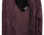 Onyx Nite Twin Set Womens Size L Medium Black Purple Sparkle Cardigan &amp; ... - £21.64 GBP
