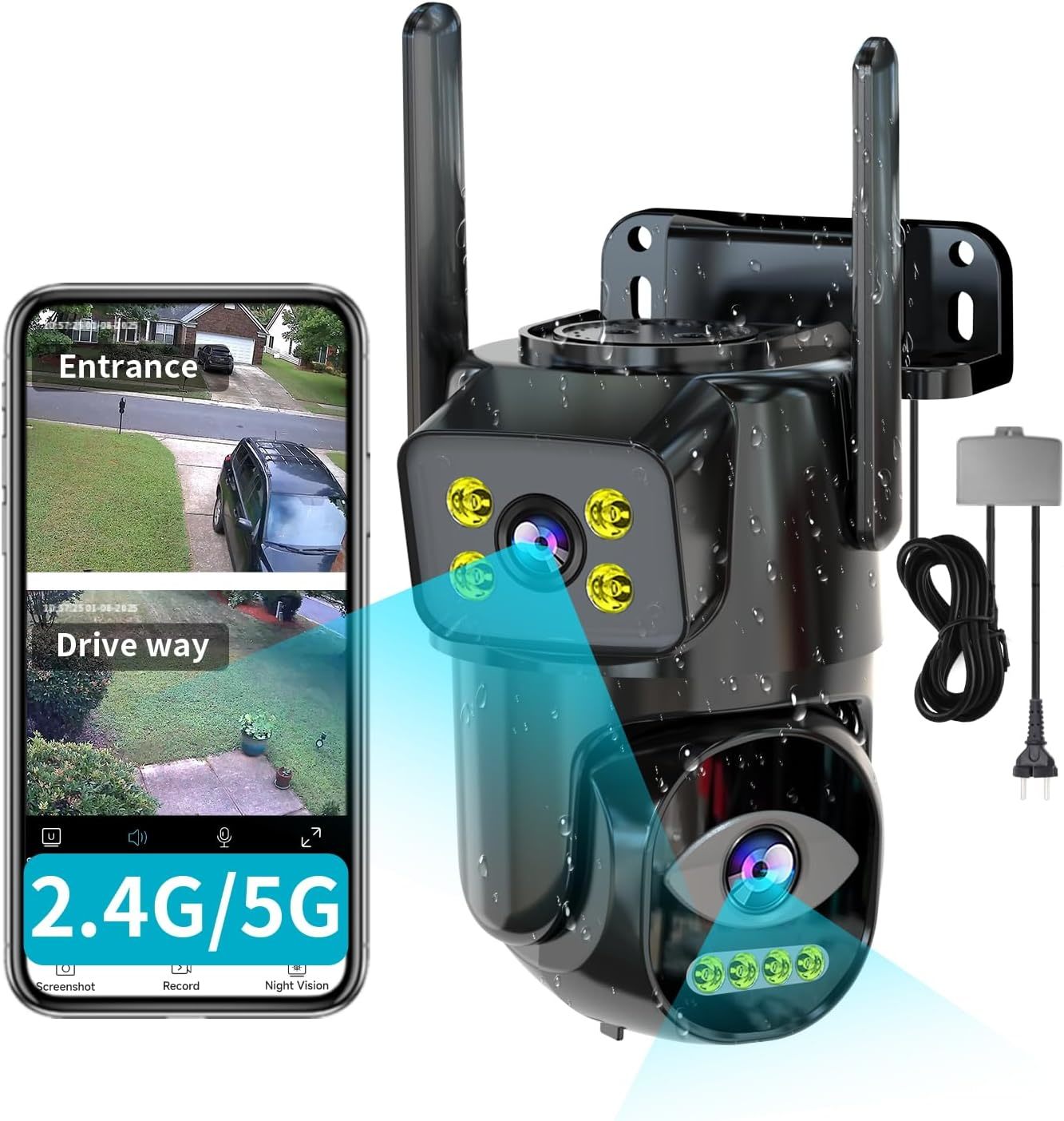 WiFi Security Camera Outdoor,5G/2.4G PTZ Outdoor Auto...  - $80.26+