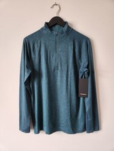NWT LULULEMON NISE/DPCV Blue Green Metal Vent Tech 1/2 Zip 2.0 Shirt Men... - $101.84