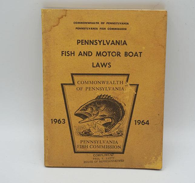 Primary image for Pennsylvania Fish Commission License Boating Regulations Laws Booklet 1963-64