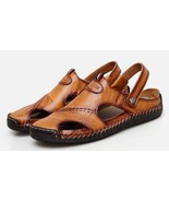 Men&#39;s Leather Sandals Casual Fisherman Beach Slippers Summer Driving Siz... - $728.58 MXN