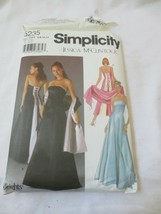 Simplicity Pattern 5235 Jessica McClintock Evening Dress w/Shawl Misses Sz 6-12 - £7.92 GBP
