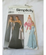 Simplicity Pattern 5235 Jessica McClintock Evening Dress w/Shawl Misses ... - £7.84 GBP