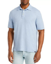 Faherty Men&#39;s Cloud Pima Cotton Modal Polo Shirt Light Blue Heather -Siz... - $49.99