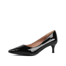 Sexy Pointed Toe Women Pumps Genuine Leather 5 cm High Heel Slip-On Shoes Basic  - £93.36 GBP
