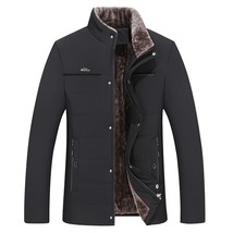 Mens Warm Winter Jacket Stylish Stand Collar Windproof Sherpa Lined Fleece Windb - £160.28 GBP