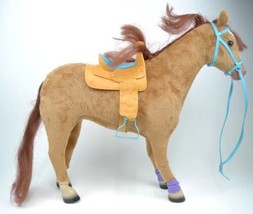 My Life PALOMINO HORSE 18&quot; Hair Pony w Aqua Saddle fits American Girl Doll - $24.99