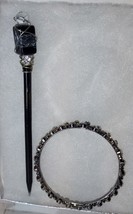 Rhinestone Bracelet 2.5&quot; inside and Hair Pin 6&quot; Set - $8.55