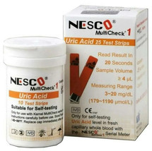 Nesco Multicheck Uric Acid Strips For Uric Acid Level Check - 25 Test Strips - £17.89 GBP