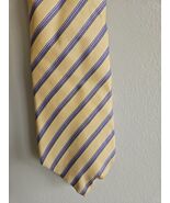 Pierre Cardin 100% Silk Men&#39;s Tie Necktie, Yellow/Purple Stripes NWT - €8,64 EUR