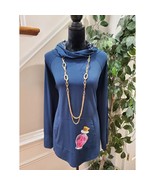 Lularoe Potion Blue Solid Polyester Long Sleeve Casual Hoodie Jacket Siz... - $37.40 CAD