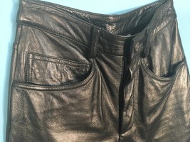 Black Leather Motorcycle Pants - Wilsons, Size 2 - $86.95