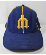 Seattle Mariners New Era Fitted Size 7-1/2 Hat Cap Blue Yellow Trident V... - $17.59 CAD