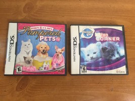 Lot of 2 Nintendo DS Games Paws &amp; Claws Pampered Pets &amp; Kitten Corner No Manuals - £9.38 GBP