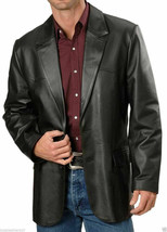 Brand New Men's Genuine soft Lambskin Leather Blazer Jacket TWO BUTTON Coat - £59.20 GBP+