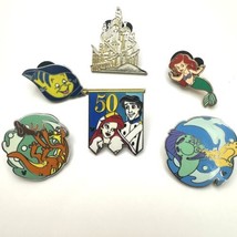 Little Mermaid Disney Trading Pin Lot Of 6 Pins Castle Ariel  - $15.88
