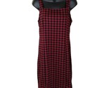 Good Luck Gem Juniors Large Red Burgundy Checkered Dress - £22.54 GBP