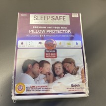 Sleep Safe Pillowcase Pillow Protector White Queen Size, Pillowcase - £7.93 GBP