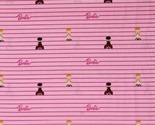 Cotton Barbie Doll Toy Kids Children Stripes Pink Fabric Print by Yard D... - $14.95