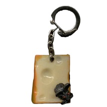 CHEESE WEDGE &amp; MOUSE FUNKY KEYCHAIN-Cute Funny Food Jewelry-HUGE - £6.93 GBP