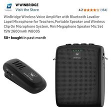 WinBridge Wireless Voice Amplifier with Bluetooth Lavalier Lapel WB005N - $69.18